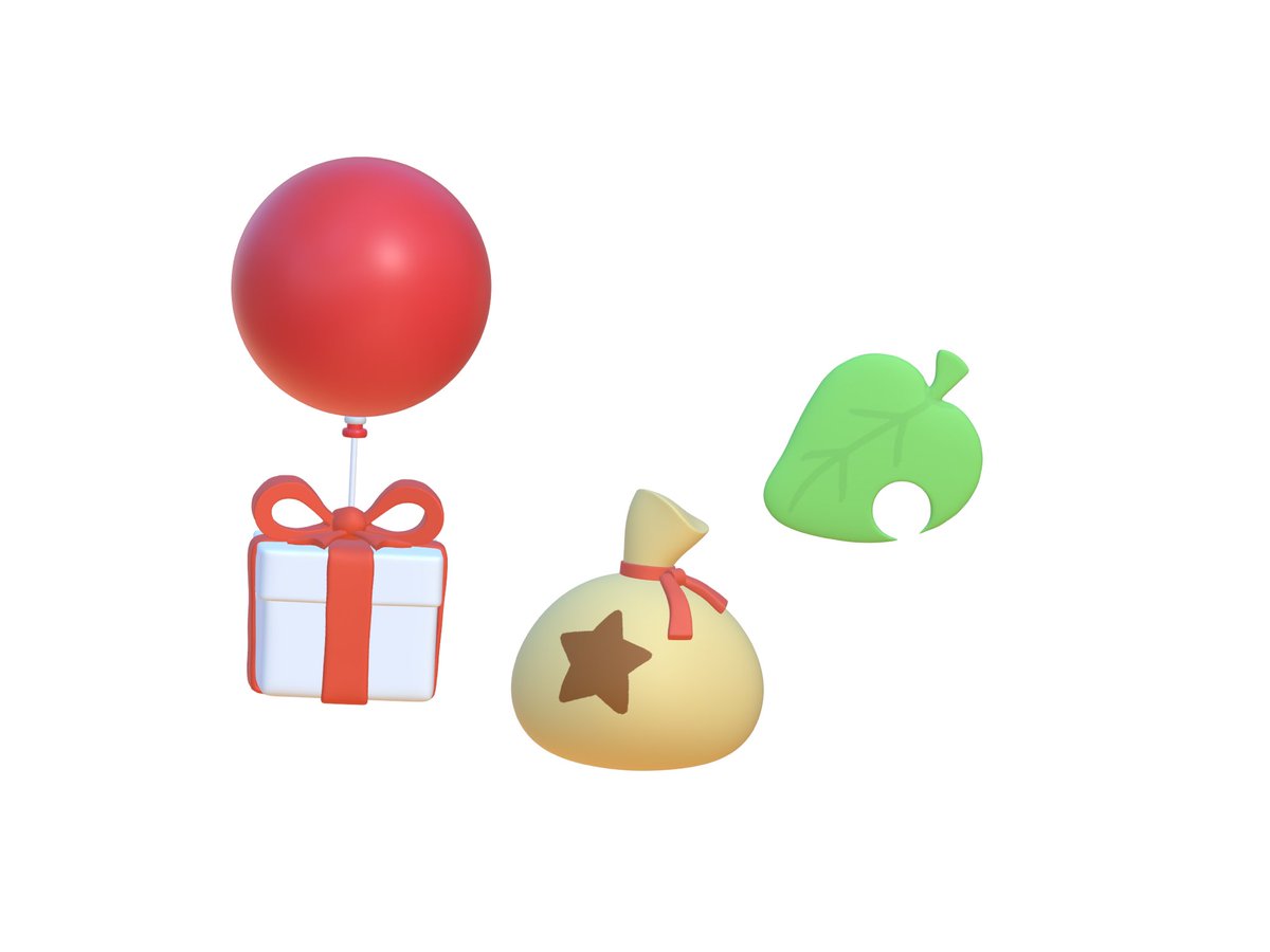 Let0Omu's tweet photo. 🎈💰🍃

 #nomadsculpt #3d #初心者  #どうぶつの森  #ノマドスカルプト https://t.co/bHSCxb2sIt