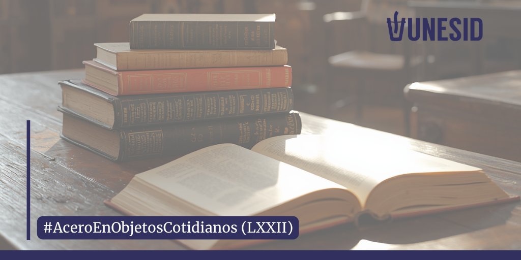 UNESID's tweet photo. 📚#AceroEnObjetosCotidianos (LXXII)
Las grapas de libros, cuadernos y libretas suelen estar fabricadas en #acero por su resistencia y durabilidad.
♻️ Un material cotidiano, reciclable y presente donde menos lo imaginamos. https://t.co/3uEW6dBW0r