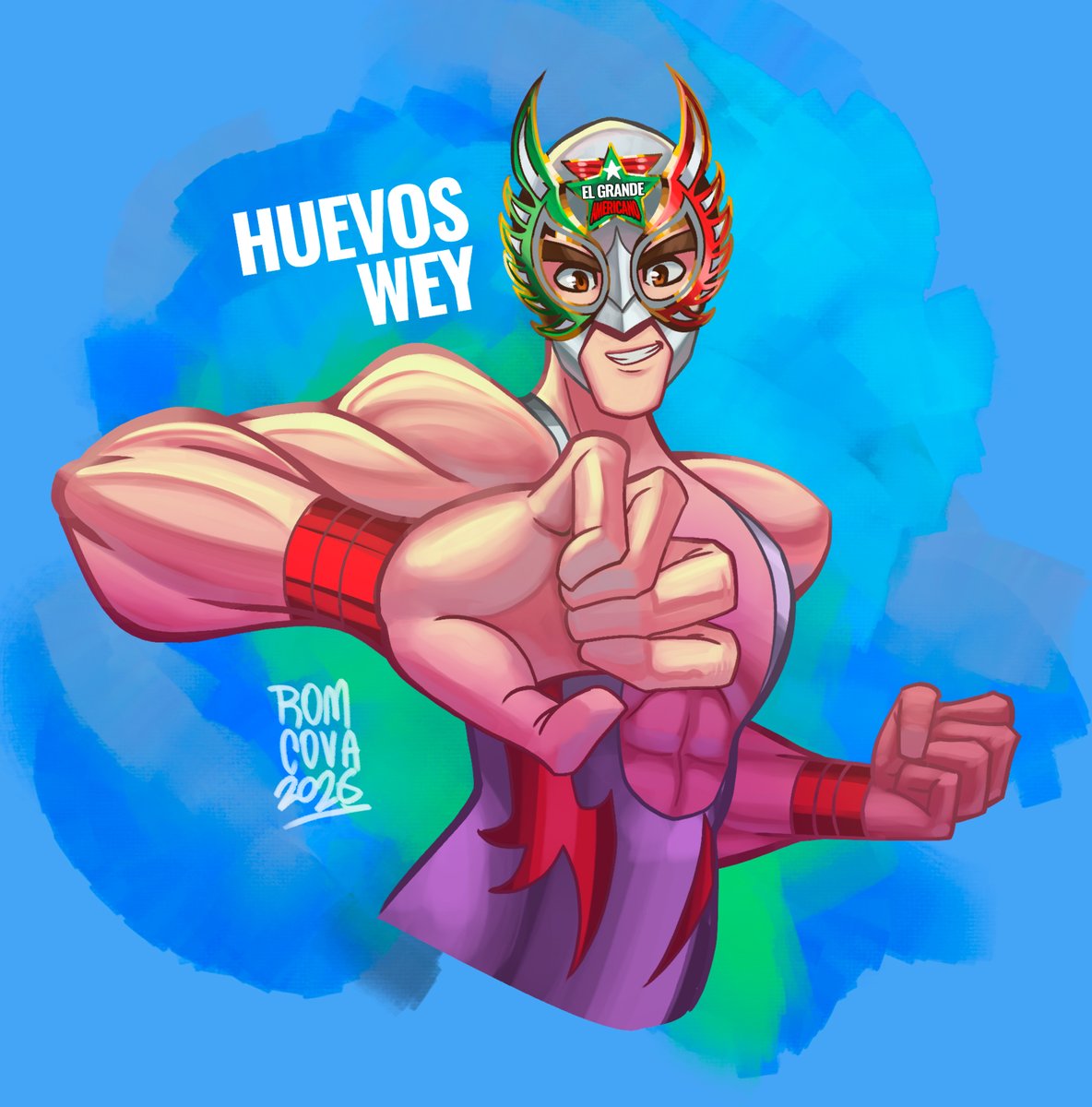 romcova's tweet photo. Pura gente del El Grande Americano! 

#Wrestling #LuchaLibre #FanArt #DigitalArt #WWE #ProWrestling #luchalibreAAA #AAA #Grandeamericano https://t.co/83SAzCBEmo