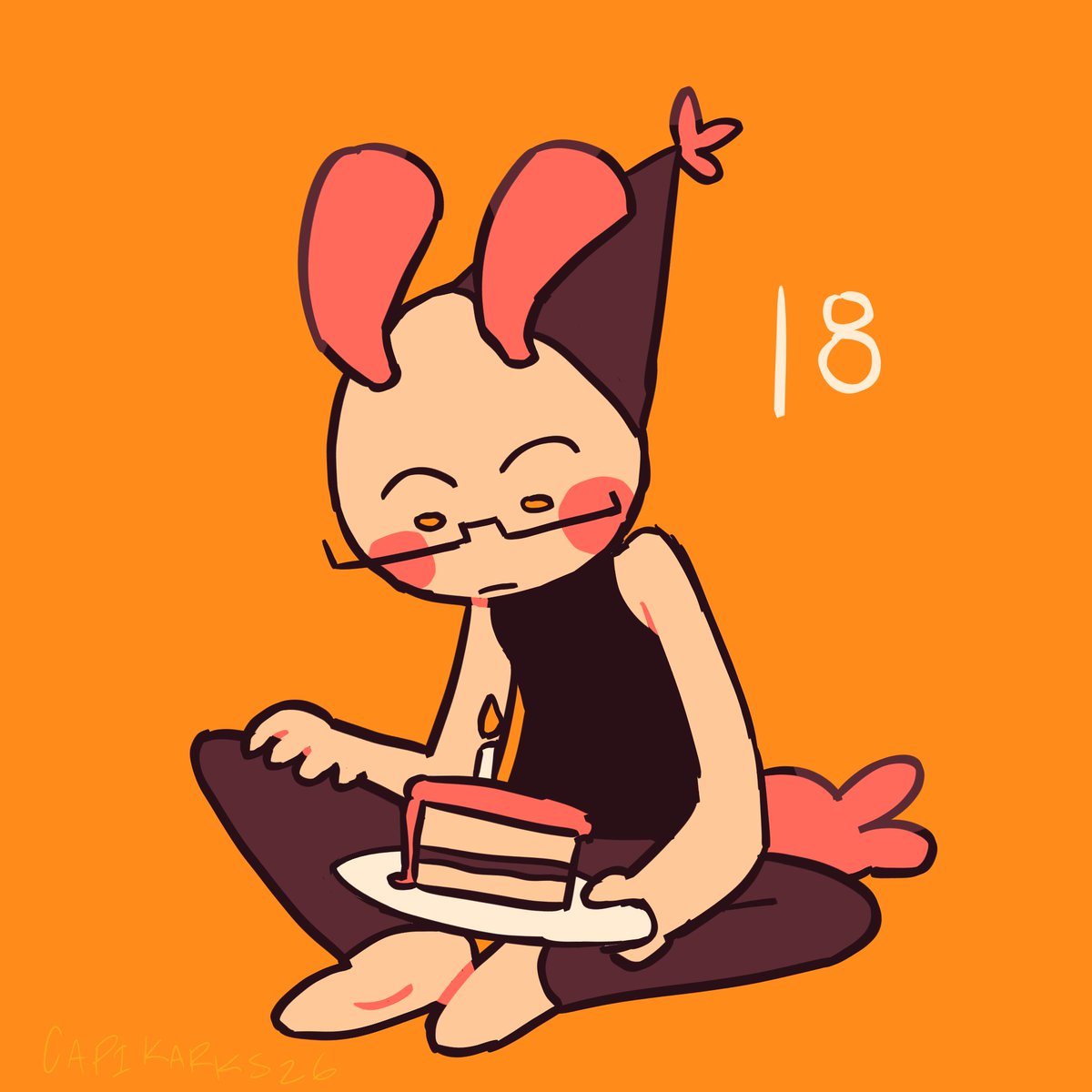 Capikarks's tweet photo. Still got an hour before midnight but its my birthday im officially old now https://t.co/Fn7uIiIGnz