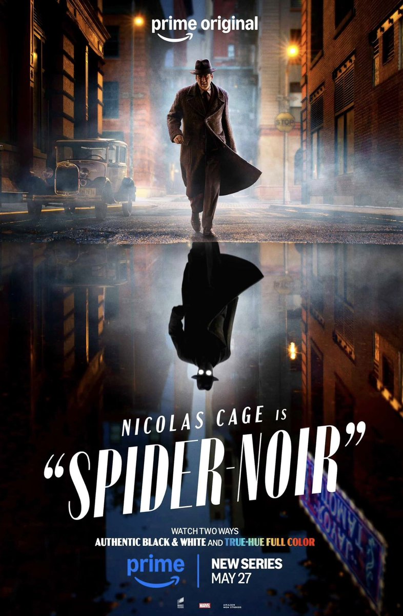 JackJulius's tweet photo. @DiscussingFilm Yesssssss! Nicolas Cage is PERFECT and was born for this role. The noir atmosphere, voice, attitude… A down-on-his-luck private detective mixed with Spider-Man noir vibes? I’m all in.

And Li Jun Li has been awesome too. On episode 4 now… definitely a good binge. #SpiderNoir https://t.co/rtAxQc5dTL