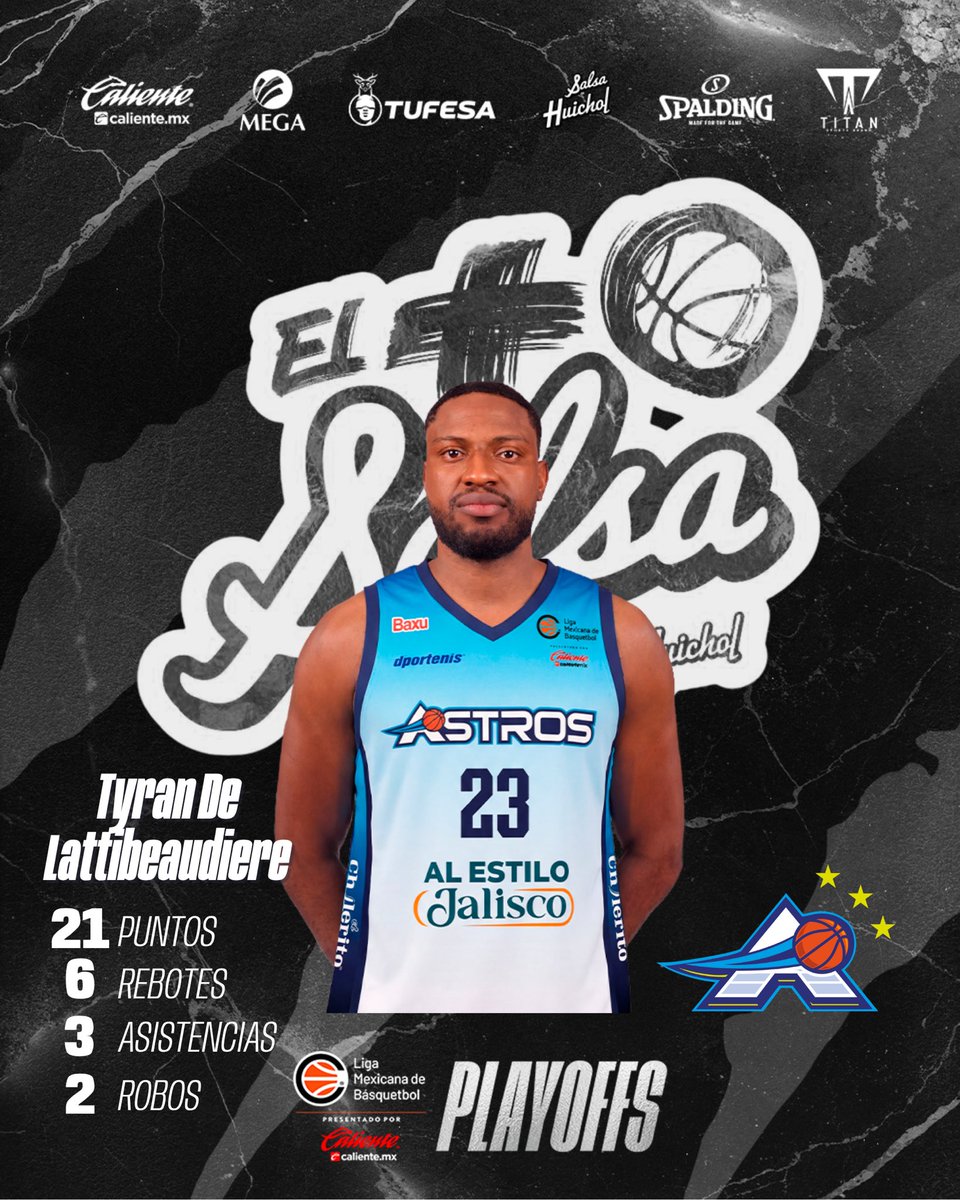 cibacopamx's tweet photo. ¡Gran noche de Tyran De Lattibeaudiere para ser el jugador #MasSalsa presentado por @Salsa_Huichol ! 🔥 https://t.co/irvauPRZdr