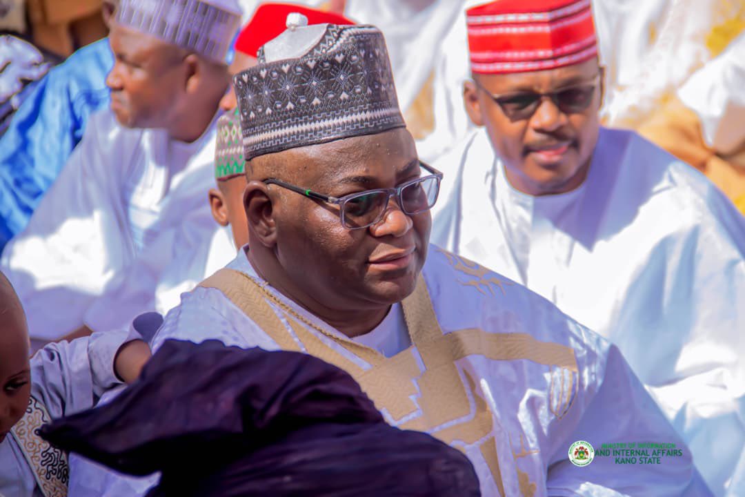 waiyaibrahim's tweet photo. Yesterday, being the first day of Eid adhar, and in the spirit of unity, peace, and togetherness that defines this blessed Eid celebration, we joined His Royal Highness, the Emir of Rano, Alh. Dr. Muhammad Isa Umaru, Autan Bawo, observed the Eid prayer on behalf of His Excellency, the Executive Governor of Kano State, Alh. Abba Kabir Yusuf 

May this season continue to strengthen the bond between the good people of Kano State, leadership, and traditional institutions for a more peaceful and prosperous Kano State. 
Eid Mubarak.

The delegation from the Kano State Government attended the Eid prayer at the Rano Emirate Council, led by the State APC Chairman, Hon. Umar Haruna Doguwa.

As Honourable Commissioner for Information and Internal Affairs, our delegation also consisted of  Honourable Commissioner for Public Procurement, Project Monitoring and Evaluation, Comrade @nuramaaji 

We were received by His Royal Highness, Ambassador Dr. Mohammed Isa Umar (Autan Bawo), the Emir of Rano, during Eid adhar Prayer 

The occasion featured special prayers for peace, unity, and continued progress in Kano State and Nigeria at large, especially as Muslim faithfuls marked the Eid festivities in the  atmosphere of peace, harmony and brotherhood.