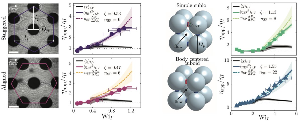 TheSquishyLab's tweet photo. Excited to release our latest work, led by PhD alumnus of the group Emily Chen: https://t.co/mAWd12j29r!

We provide a mechanistic explanation for why polymer solutions anomalously "flow thicken" in porous media—but not in bulk. 🧽💧

Tweetorial follows... [1/6] https://t.co/ZcebTyrOvD
