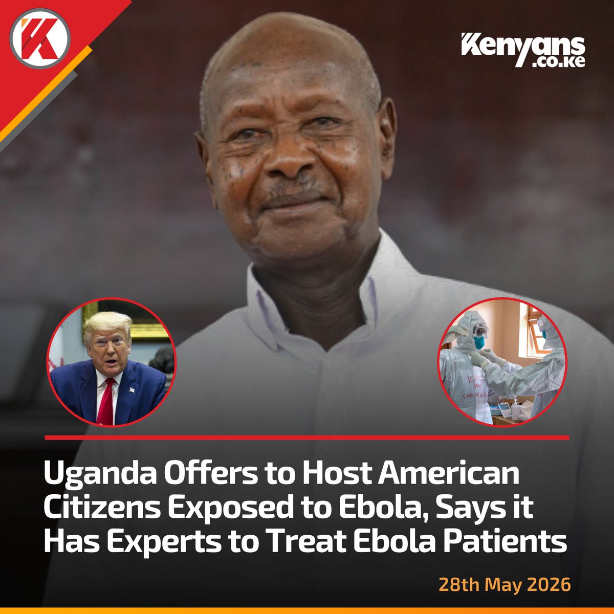 Kenyans's tweet photo. Uganda offers to host American citizens exposed to Ebola https://t.co/FUusXTvuaI
