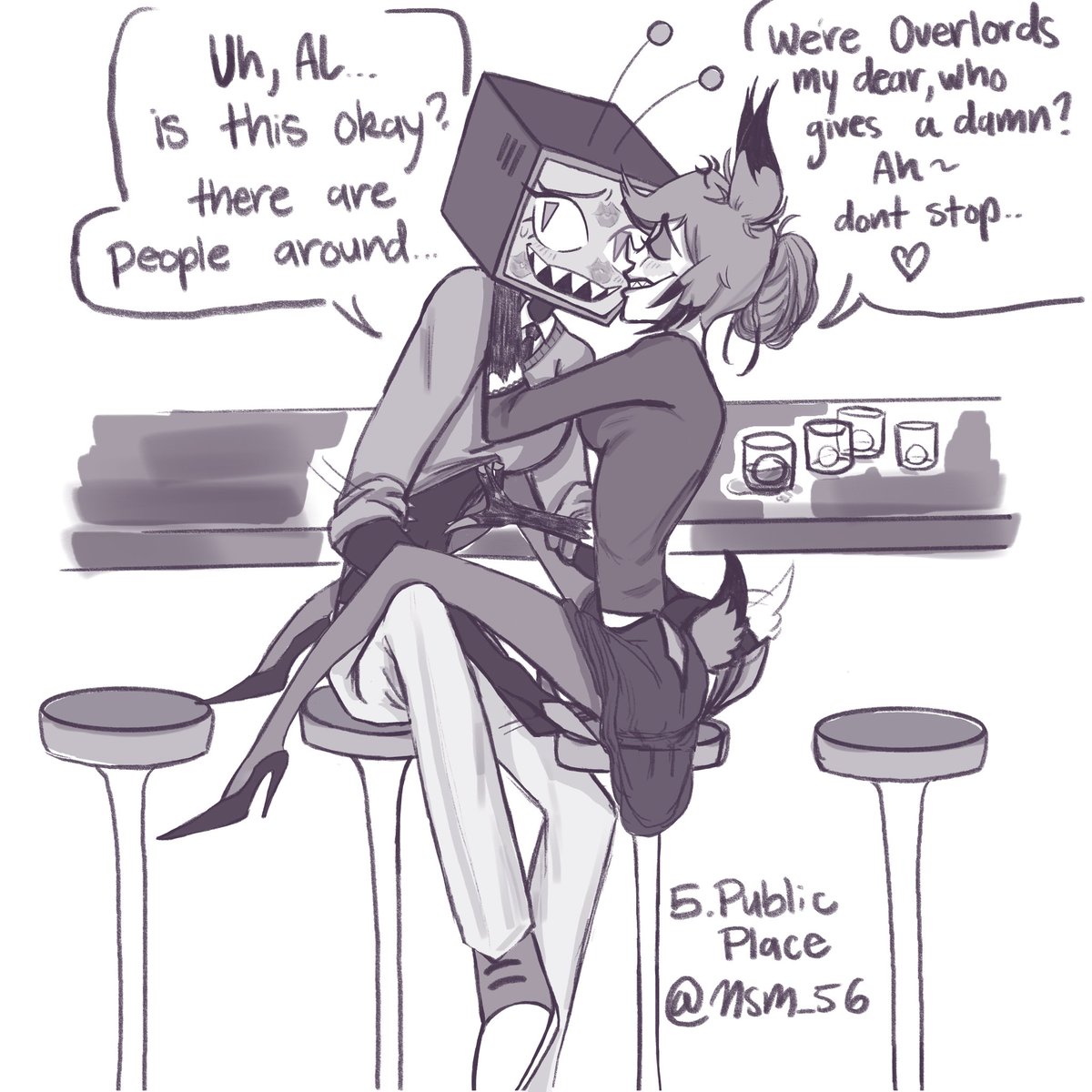 Nattysmart_56's tweet photo. Late yuriostatic prompt 🥹 bear with me im a procrastinator #YURIOSTATICWEEK #Hazbinhotel #Alastor #Vox #Radiostatic #Sparksduo #VoxAl #Yuriostatic #Dayfive https://t.co/Raaz4G1TKm