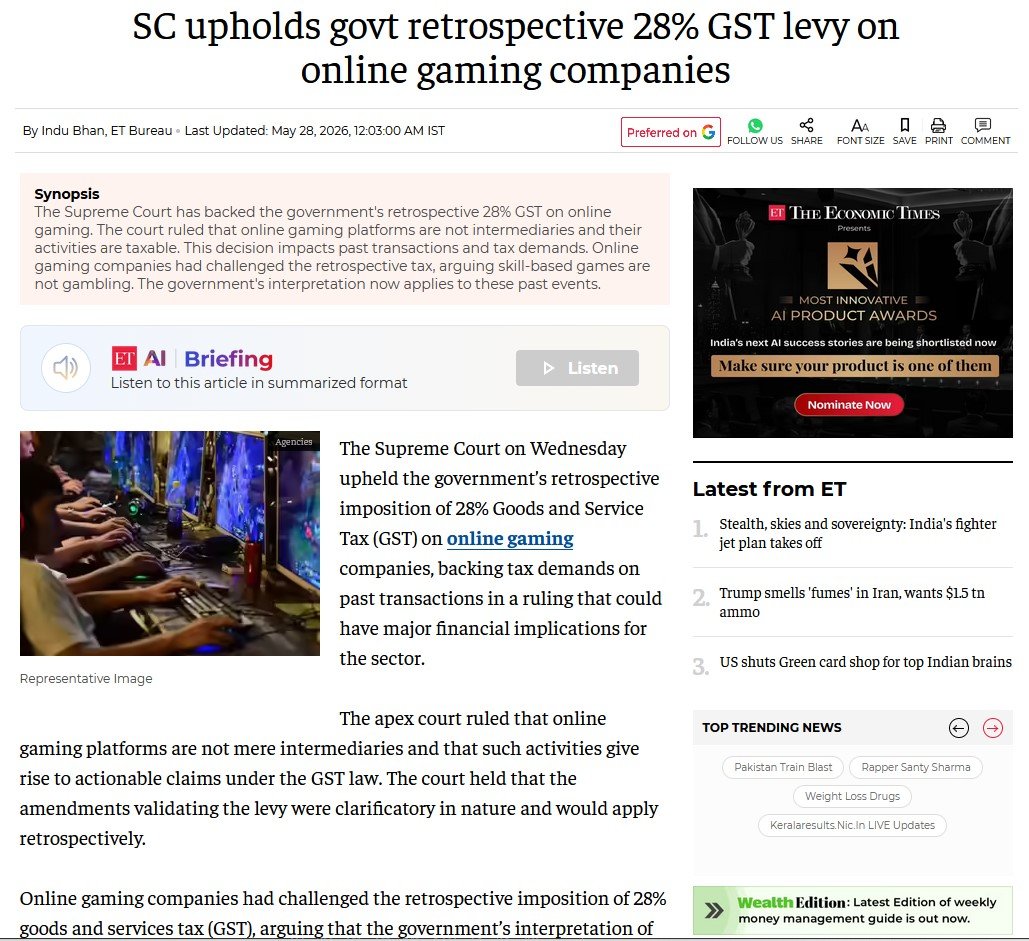 RakJhun's tweet photo. Nikhil Kamath bought 4.9% of Nazara Tech on 15th May at ₹266 for ₹486 Cr. Thankfully, it appears Co will not be affected by SC ruling on GST because it is not into 'Real Money Gaming'. Nazara has cash on hand &amp; may benefit from the exit of the others &amp; increase its market share https://t.co/YAet4S7UZb