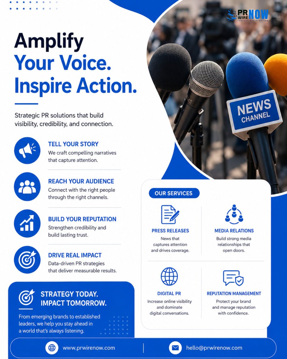 FastestPress's tweet photo. Your story deserves headlines, not silence 📰🔥
Boost visibility, build credibility, and get your brand featured globally with PRWireNOW 🌍
Visit us: https://t.co/oC6qNt5OIR

#PRWireNOW #PressRelease #DigitalPR #BrandVisibility #MediaCoverage #PublicRelations https://t.co/urdLjIL6LE