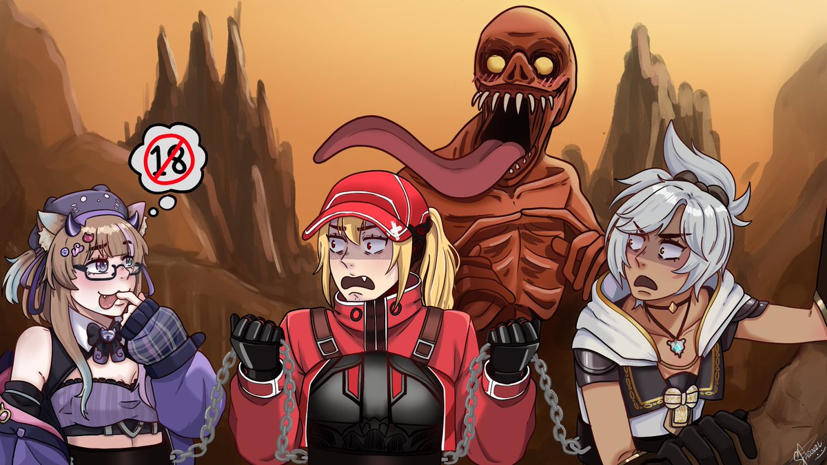 InfritxVT's tweet photo. Great thumbnail from Lareezuh I cant stop laughing specially with the demon being all shy xD https://t.co/25N9KaTrTA