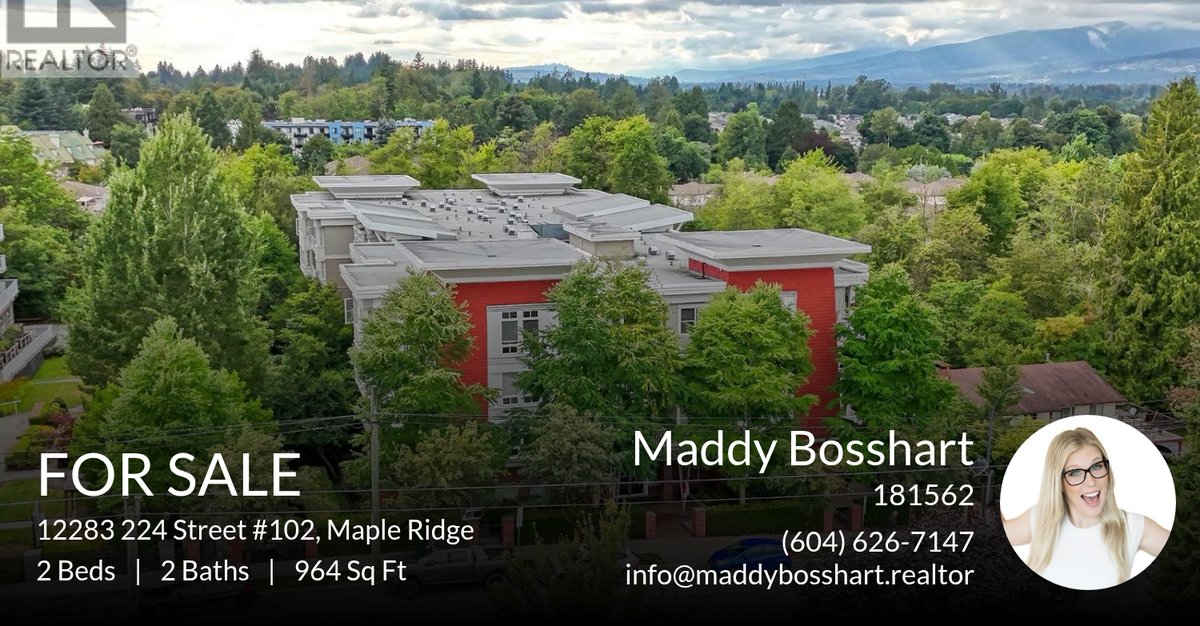 FraserValleyMB's tweet photo. ✨ GROUND LEVEL CONDO FOR SALE ✨
📍 102–12283 224 Street, Maple Ridge
This one feels like HOME the second you walk in 😍
Soaring 10’ ceilings, sleek modern finishes, and a thoughtfully designed layout make this stunning 2 bed + l... https://t.co/zrlQBY0jRE https://t.co/D77QW4caDt