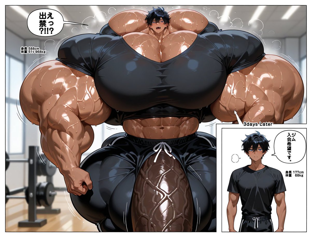 Muscle boy AI tweet media