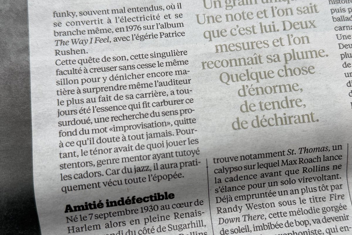 CaretteJ's tweet photo. Magnifique portrait dans @libe @kejnidz et cette pépite discrète 
« pourtant, le ténor avait de quoi jouer les stentors, genre mentor ayant tutoyé les cadors. » https://t.co/WAvT51nUT5