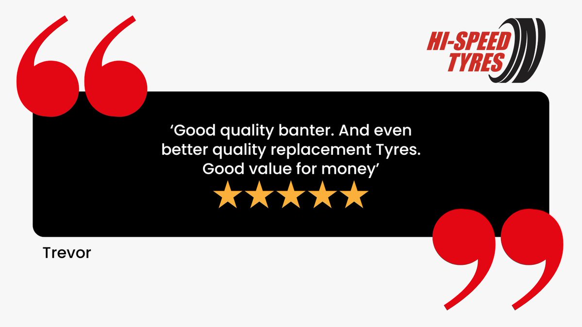 HiSpeedTyresSW's tweet photo. Thanks Trevor for this great review for the @ hispeedtyresnelson team recently. 💪🏻

⭐️⭐️⭐️⭐️⭐️

#tyres #tyrefitting #newtyres #nelson #Treharris #southwales https://t.co/onCtbWQTuj