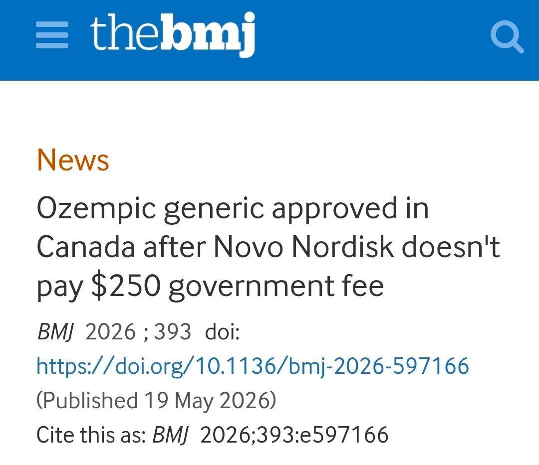 asinghal_7's tweet photo. This is what happens when IP management runs on spreadsheets and calendar reminders.

Novo Nordisk failed to pay a $250 annual maintenance fee on its Canadian semaglutide patent in 2019. 

The reversal window closed in August 2020. The patent would have provided protection through 2028.

Canada became the first G7 country to approve generic Ozempic. Dr. Reddy's launched their version earlier this month.

This is a $200 billion company with entire legal departments, outside counsel across geographies, and IP specialists on payroll. 

They still missed a routine fee.

The most expensive legal failures are administrative. 

Missed deadlines, unpaid fees, and lapsed filings are the kind of work that feels too boring to prioritize until it costs billions.

When a single missed deadline can wipe out years of exclusivity on a $30 billion asset, compliance tracking is business-critical infrastructure.

If your team manages IP deadlines, patent renewals, or compliance filings across jurisdictions, happy to show you how this works inside Legistify.