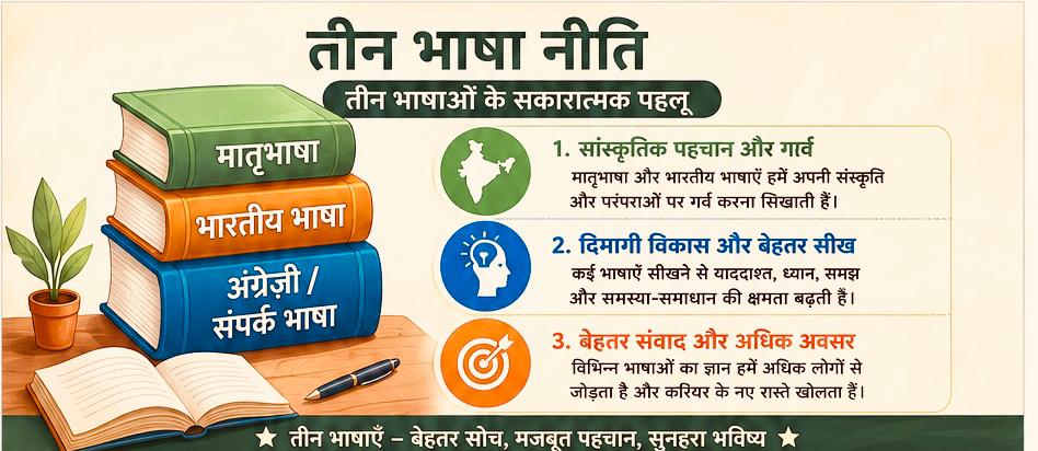 VidyaBhartiRaj's tweet photo. #CBSE #ThreeLanguagePolicy #NEP2020 #EduMinOfIndia #MultilingualEducation #StudentDevelopment #ncert
CBSE द्वारा 3 भाषाएँ पढ़ाने की व्यवस्था बच्चों के सर्वांगीण विकास की दिशा में एक महत्वपूर्ण कदम है। https://t.co/3UQaELmf29