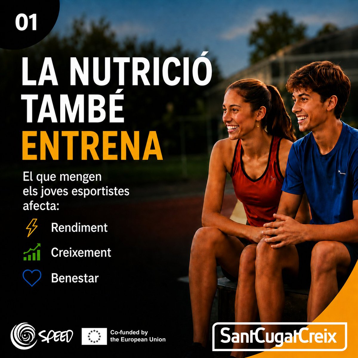 SantCugatCreix's tweet photo. 🗣️ #SantCugatCreix presenta la campanya de difusió del programa europeu #SPEED, sobre nutrició esportiva!

🔗 https://t.co/ZOzlgwrLFI .

#SantCugat @mimabo58 @salaricu @manelis01 @CortesXavier @ajsantcugat @josepmvalles @EloiRovira @omet_santcugat @aberguav @esalanova https://t.co/8VGcq9pQce