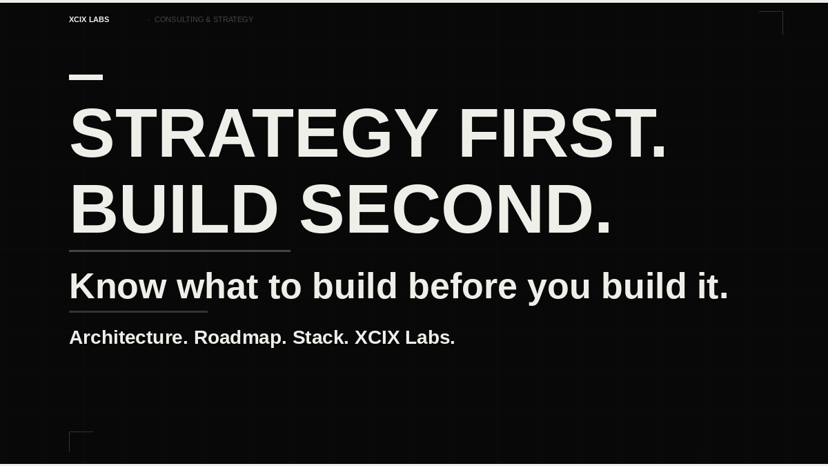 xcixlabs's tweet photo. Not sure what you need built yet?

That's fine. That's actually where we add the most value.

Architecture audits. Codebase reviews. Product roadmap design. Technology stack consulting.

Sometimes the most valuable thing is knowing what NOT to build. 

#founders https://t.co/oP7qqS1c3u