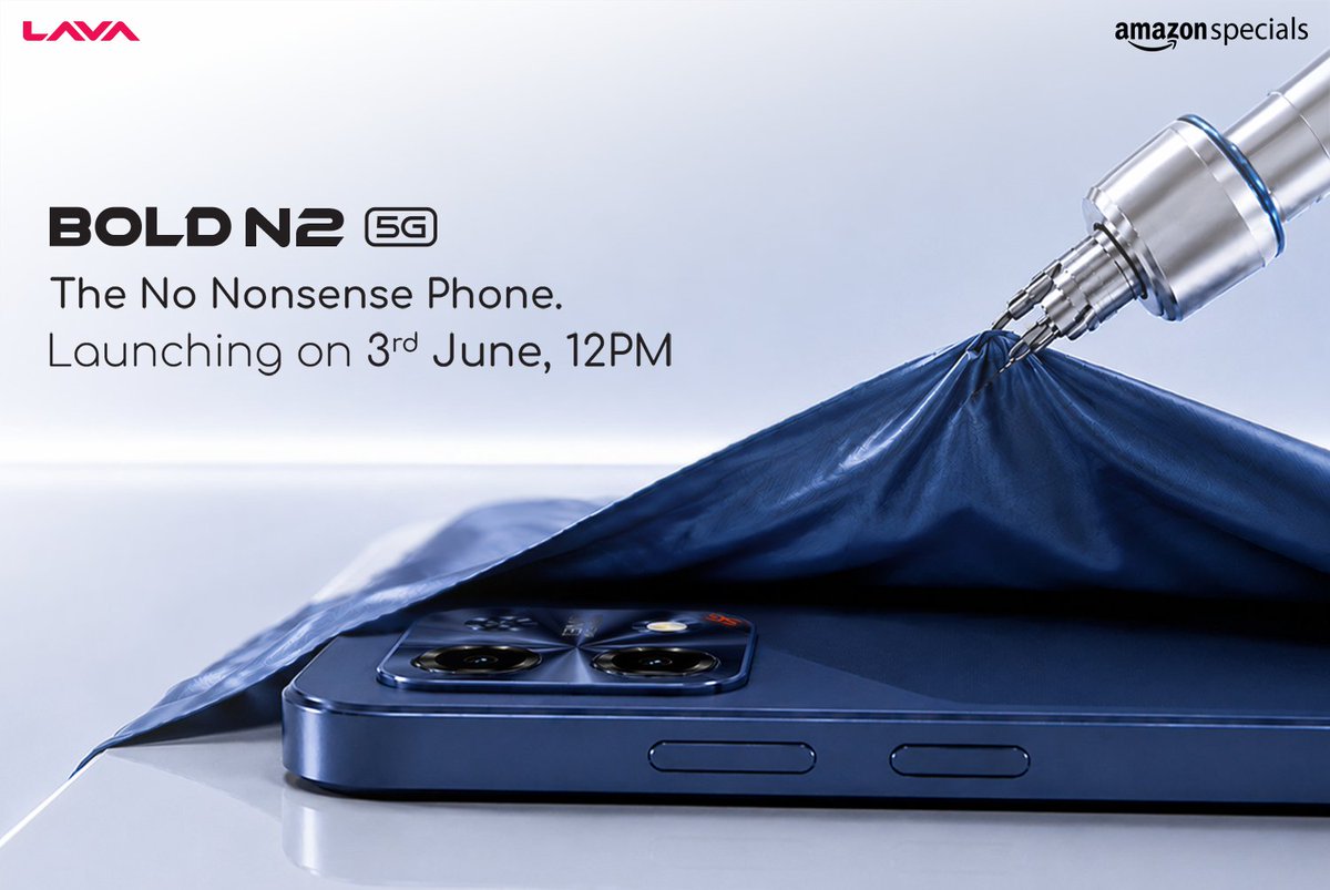 techolum's tweet photo. LAVA Bold N2 5G will launch in India on 3 June

#LAVABoldN25G #LAVABoldN2 #BoldN2 https://t.co/qmsco00K69