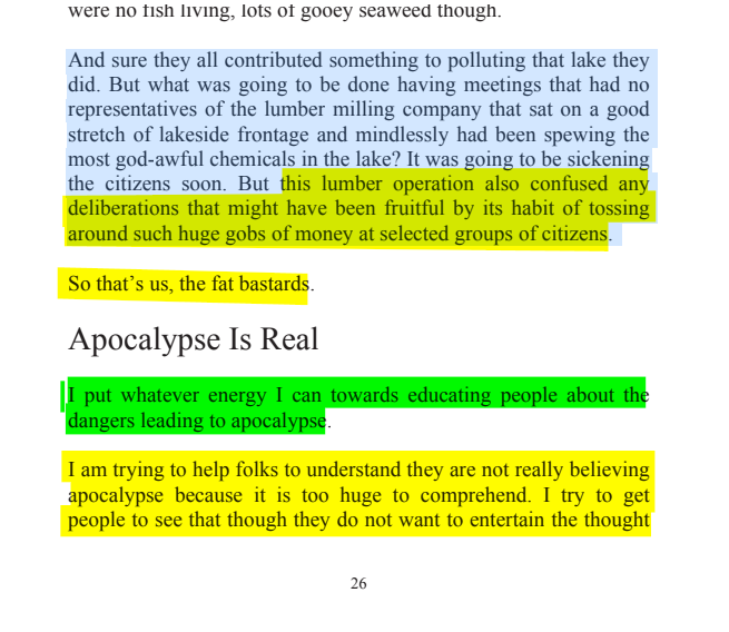 sillymickel's tweet photo. *APOCALYPSE EMERGENCY: Love's Wake-Up Call* (2013) by Michael Adzema. Ch 2, p. 26
🧵Click panel below for Thread, complete book
or, for kindle: https://t.co/qIc8F0LL4x
🧵👇 💡📚💙 #AE 🌡️ #ApocalypseEmergency ☢️ #AECH2 📖2️⃣ #TruthWarriors ❕ #psychology ☮️#thanatos 🧟♂️ #eros 🌈 #FBR 🧑🤝🧑 #resist✊#Climate 🔥🌍 #Existential😱 #EndTimes ⏰⛔ #RainbowWarriors 🦋