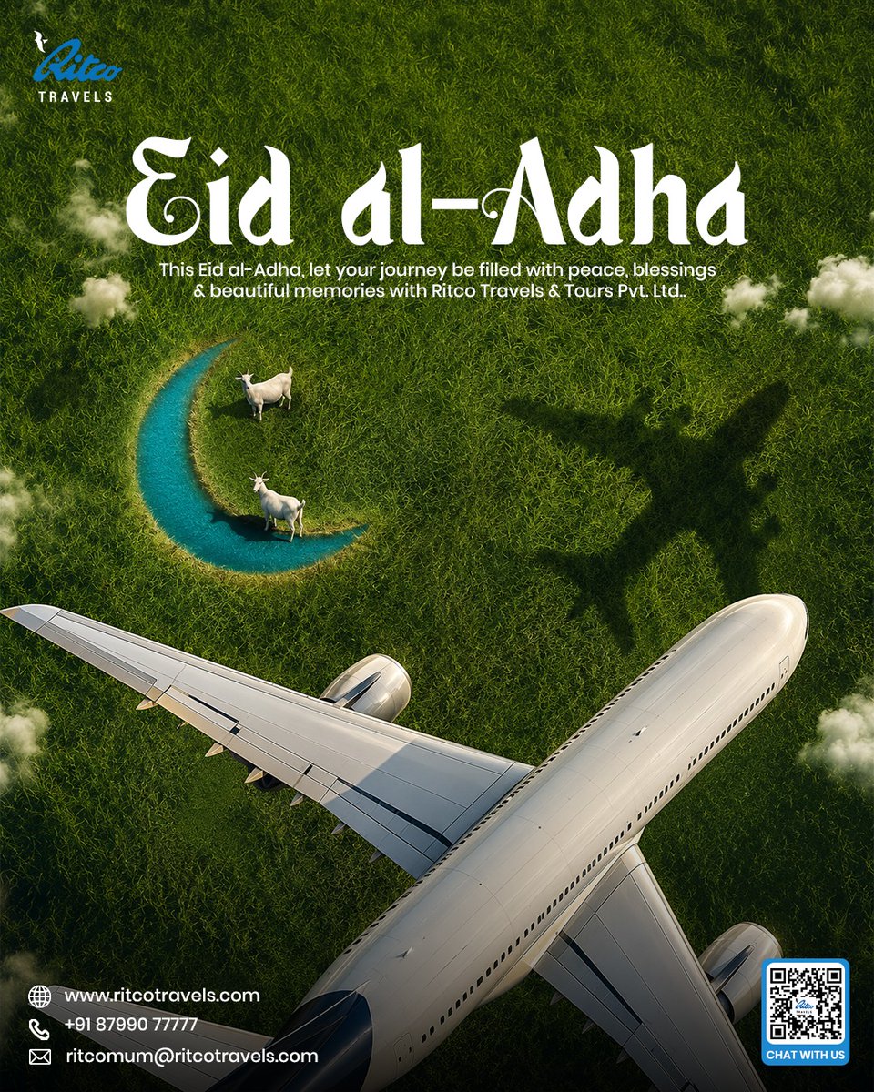 RitcoTravel's tweet photo. This Eid al-Adha, create unforgettable memories with your loved ones.
.
📞 +91 87990 77777
.
📧 ritcomum@ritcotravels.com
.
🌐 https://t.co/WAmnmfc6Nf
.
💬 Chat with us on WhatsApp : https://t.co/rdNcCSMNe6
.
#EidAlAdha #EidMubarak #RitcoTravels #TravelWithRitco https://t.co/FcQBDRjgSf