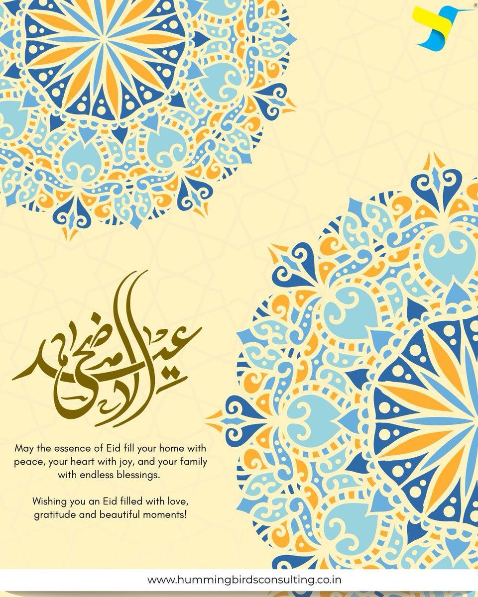 Hummingbirds786's tweet photo. Team Hummingbirds wishes everyone a joyous Eid al-Adha - one filled with peace and countless blessings! ✨
#EidElAdha26 #HummingbirdsConsulting #EidMubarak https://t.co/7dQp4EssOQ