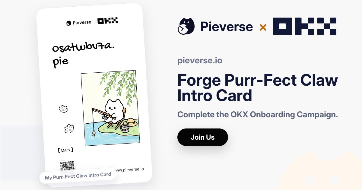 LalalaaaasPets's tweet photo. Meet 0satwbv7a.pie — my onchain agent on @pieverse_io.
Wallet, skills, deployed in Telegram. Took about 60 seconds.
https://t.co/E7sX6VMlW5
@pieverse_io @pieverse_agent0 #PurrfectOnchain https://t.co/8HQW4ETCj2