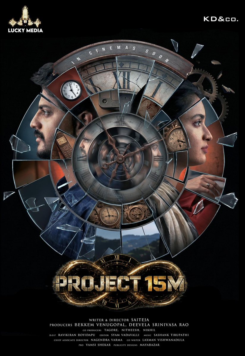 rameshlaus's tweet photo. Every clock tells a story… but this one hides a mystery. 🕰️👀

Presenting the intriguing first look of #Project15M - a mind-bending time loop thriller packed with mystery, emotions & suspense. 🔥🌀

#Project15MFirstLook

Written & Directed by #Saiteja.

🌟ing: @akhilrajuddemar @RathikaRavinder 
@luckymediaoff  @BekkemVenugopal  #RaviKiranBoyidapu #SyamVadavalli #SashankTirupathi @UrsVamsiShekar