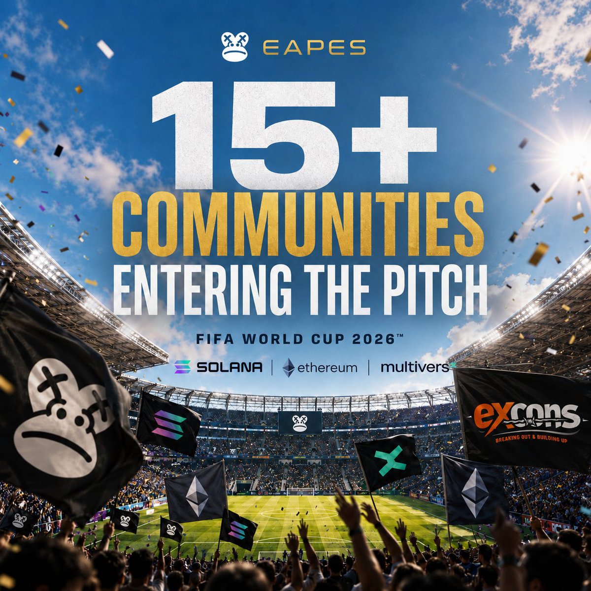exconsempire's tweet photo. excons officially joins the FIFA World Cup 2026 battlefield. ⚽️🔥

Predictions.
Rivalries.
Degens everywhere.
This won’t be a tournament.

This will be community warfare.

Cells are open. The prison league begins🏆

#OperationFreedom #BMPASS https://t.co/igofC6Iniu