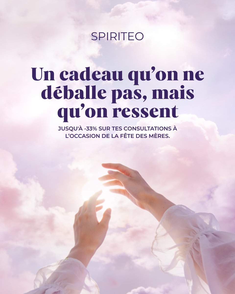 spiriteovoyance's tweet photo. Tu offres un cadeau… ou un vrai moment ? 👇🏽

Les objets passent.
Ce qui reste :
👉🏽 être écouté
👉🏽 être compris

✨ Jusqu’à -33% pour la fête des mères

Un cadeau qui se ressent.
👉🏽 https://t.co/VVOFVXklVL 

🗨️ Tu l’offres… ou tu te l’accordes ? https://t.co/FyyEP0bs9T