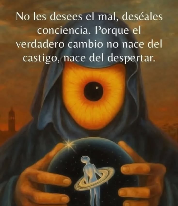 mujerdelibros's tweet photo. 🧵
No les desees el mal.
El mal ya está.
Ell@s mism@s lo habitan sin saberlo.

Deséales consciencia.
Que un día el espejo no tenga filtros.
Que la máscara les pese tanto
que tengan que quitársela para respirar.

Porque el castigo no despierta a nadie.
El castigo endurece. https://t.co/aa5FxSPC6k