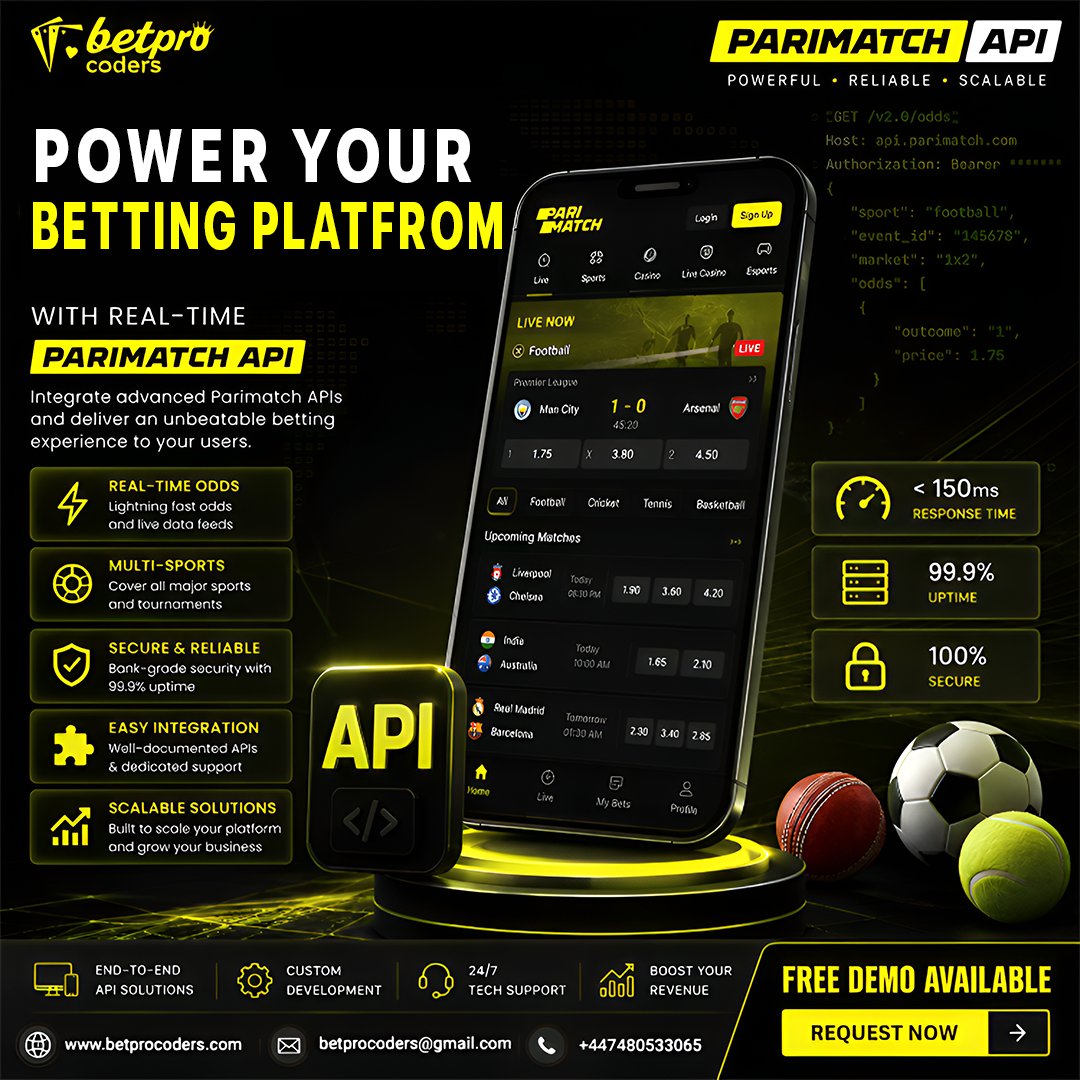 betprocoders's tweet photo. Parimatch API Integration for High-Performance Sportsbook Platforms ⚡

A properly optimized Parimatch API integration helps improve:
⚡ real-time odds updates
⚡ sportsbook speed
⚡ mobile UX

🔗 https://t.co/eKQkCuXbtr

#ParimatchAPI #SportsbookAPI #sportsiGamingtwitter https://t.co/vylhPFl8G2