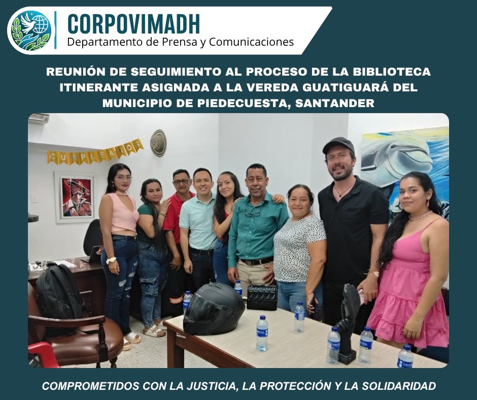 Corpovimadh's tweet photo. 📚✨ Desde CORPOVIMADH continuamos realizando seguimiento al proceso de la Biblioteca Itinerante asignada a la vereda Guatiguará del municipio de Piedecuesta. https://t.co/gbni3oRSIC