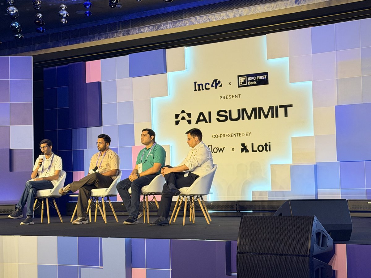 startuphyd's tweet photo. At the #Inc42AISummit session on “Building and Shipping Products Faster in an AI-led Development Stack” — a sharp discussion on how engineering teams are rethinking the entire product lifecycle with AI.

Key themes:
• AI-assisted coding, testing & deployment workflows
• Measuring real ROI beyond hype — velocity, quality & cost per sprint
• Balancing faster shipping with reliability and system stability
• Why scaling AI in development needs strong process discipline, not just tools

Great insights from leaders across product and engineering on what practical AI adoption actually looks like inside modern dev teams.

#AI #DeveloperTools #Engineering #GenAI #ProductDevelopment #AISummit