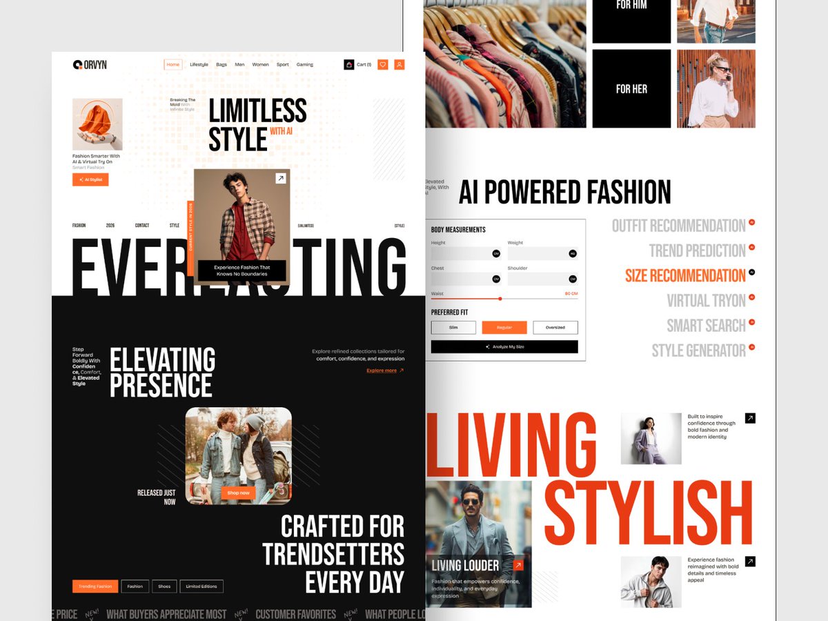 MultiQoS's tweet photo. Fashion eCommerce is evolving fast ✨

AI-generated visuals, bold aesthetics, and seamless shopping experiences are redefining how brands connect online.

https://t.co/zgykFoaXw6

#Dribbble #CreativeDesign #AIinDesign #FashionEcommerce #UIDesign #MultiQoS https://t.co/quspRb2hmn