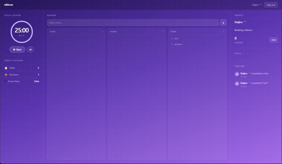 watilde's tweet photo. Meet the ultimate productivity companion I originally built just for myself! I wanted one place to manage everything, so I created a powerful blend of Kanban task management to organize your life, Pomodoro timers to hack your focus, and a vibrant Social feed to keep your motivation high.

Why work alone when we can achieve greatness together? Join me, let's tackle our biggest goals, get deeply focused, and share the sheer joy of checking off those tasks together.