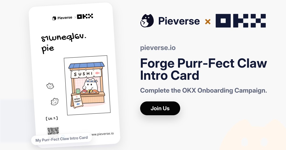 hari913673's tweet photo. Meet s1wneql6v.pie — my onchain agent on @pieverse_io.
Wallet, skills, deployed in Telegram. Took about 60 seconds.
https://t.co/iWvrJhZJI5
@pieverse_io @pieverse_agent0 #PurrfectOnchain https://t.co/BEeCmOzqPQ