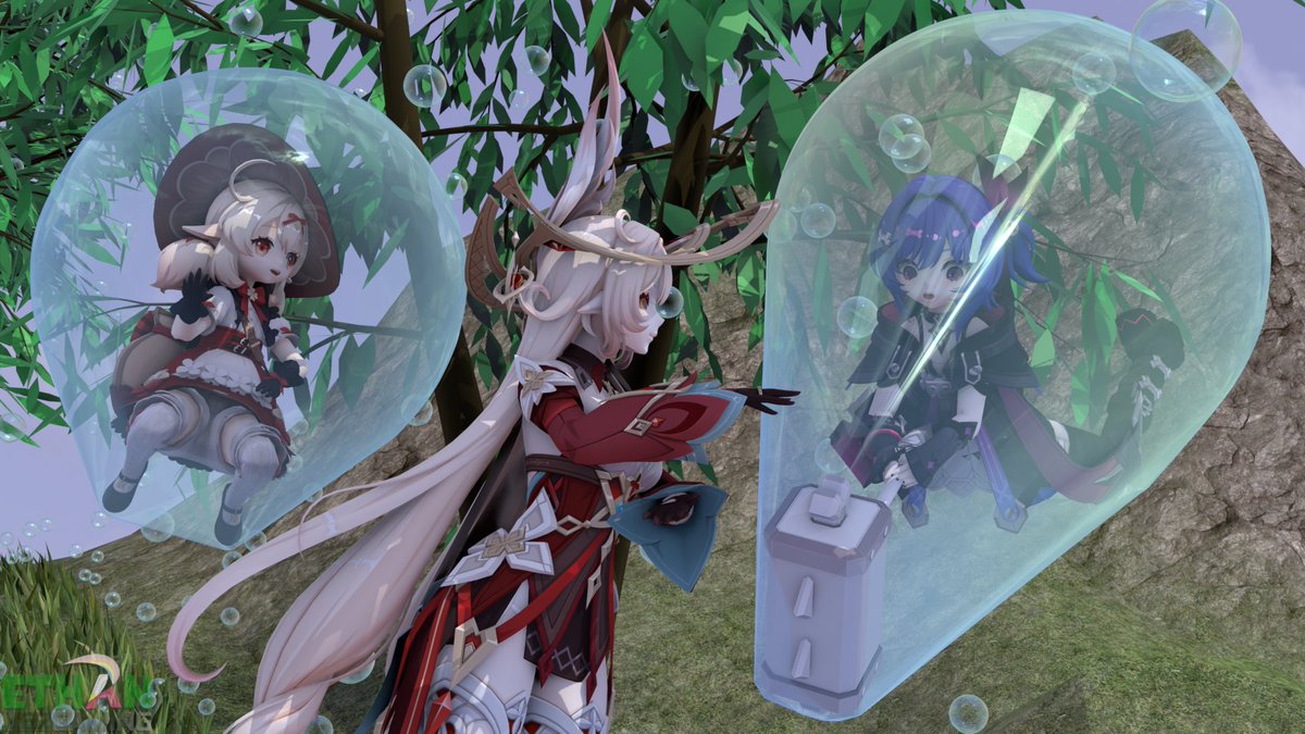 EthanVerGaming's tweet photo. It seems like despite #Prune being a "Witch Hunter" this time she got hunted by none other than the one she is hunting, #Alice
#blender #bubble #bubbled #bubbletrap #GenshinImpact #magic #render #3d #mikumikudance #bubbles #原神 https://t.co/waQI3LiCYF
