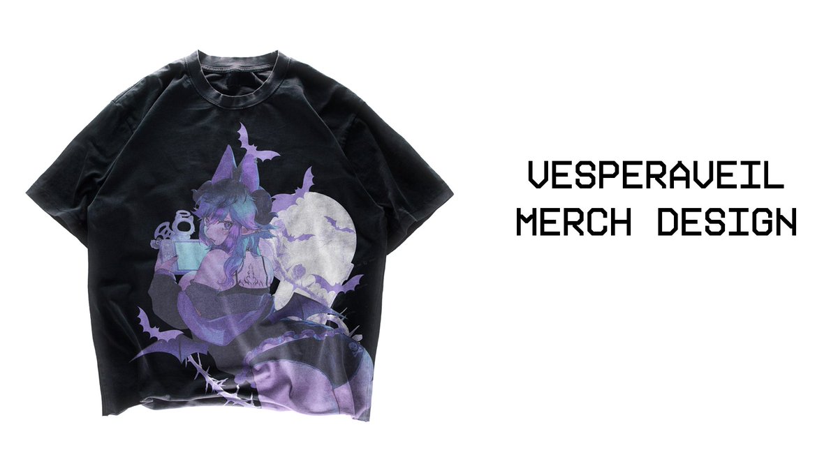 gothubi's tweet photo. 🦇🩸
shirt concept for @/VesperaVeil 
#Veilillust https://t.co/juXtlI0iMk