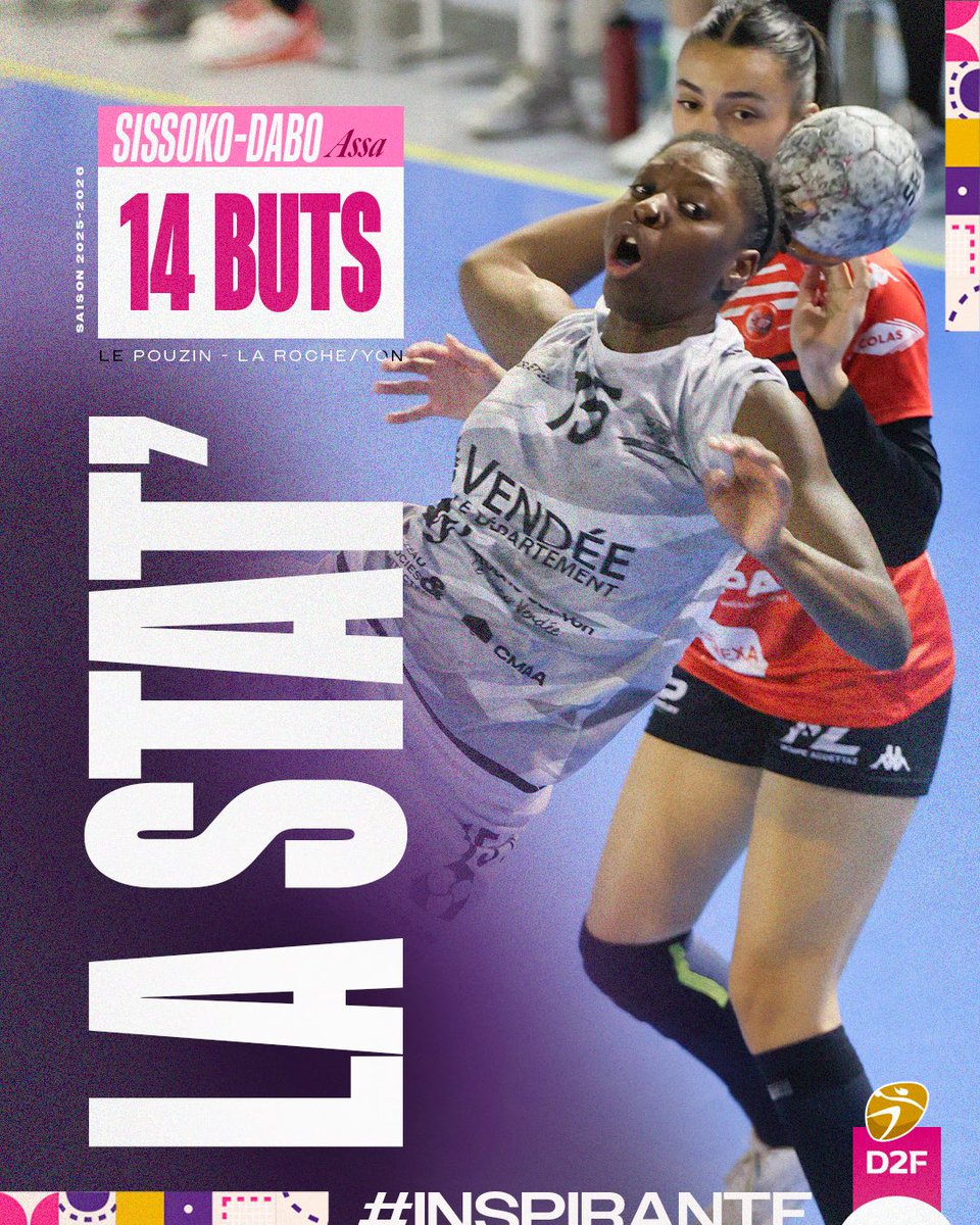 LFH_Officiel's tweet photo. 🕹️ Elle a joué comme si tout était facile ! Une nouvelle fois infernale, Assa Sissoko-Dabo a été le détonateur de la victoire de La Roche/Yon sur Le Pouzin lors de la J03 du Défi de #D2F !

🎯 Avec 14 buts, elle décroche donc LA STAT de la semaine !

#inspirante https://t.co/edy1F7SWVH