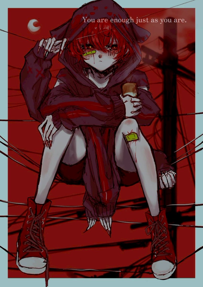 kaigakai's tweet photo. 【新歓展】No.8

「あなたのままでいい」
文化構想学部１年　夜野
A4縦、デジタル
コメント：世界を変えたい！ https://t.co/EpqefSt7i8