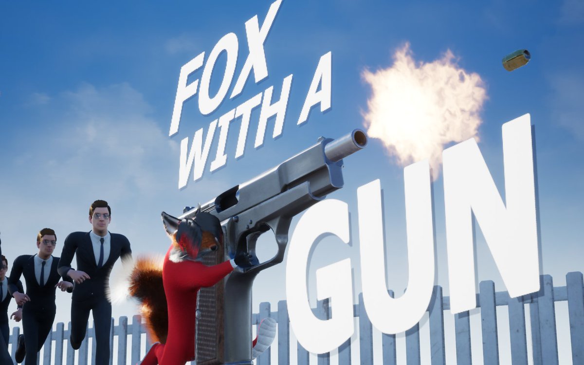 EnTyranno's tweet photo. Squirrel with a Gun stream offline! Thanks to all who came by!

I had so much fun causing chaos as Emo Tyler, the gunslinging squirrel, but it's come to an end as this game is short!

...plus, he's a fox now, so it's Fox with a gun!

We raided @HowlingGears, who's playing it too! https://t.co/rN58AZfSMT