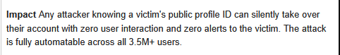vivekps143's tweet photo. Found a critical account takeover vulnerability in one of India’s largest matrimony platforms.

The attack required zero interaction from the victim and could lead to complete account compromise.

Reported responsibly to the security team.

#BugBounty #CyberSecurity #AppSec https://t.co/aNmG5z1BH6