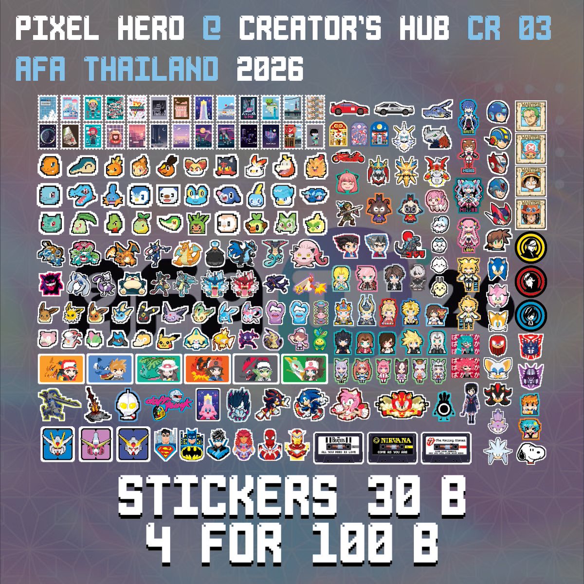 pixelheroph's tweet photo. Hi Guys! We will be joining AFA Thailand 2026 for the first time this weekend and here's my catalog that i'll be bringing this weekend.

⁡See you there! 😁👌✨
📅 30-31  May
📍 Queen Sirikit National Convention Center Hall 8

#AFATH26 #AFATH2026 #AFA
#artistalley #pixelheroph https://t.co/FqtbAXIl2a