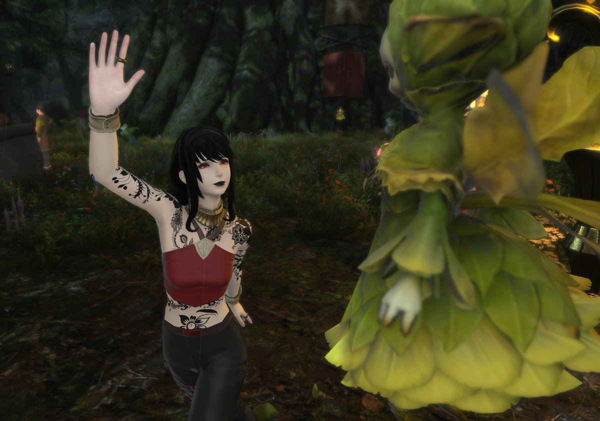 EorzeanRory's tweet photo. We came to the Sylphs to enlist their aid in learning about what troubles them and anything we can learn about the Primal Ramuh. To gain their trust I did a dance for the leader, and helped with tasks that needed doing. I was accepted as the "dancing one" and they agreed to help! https://t.co/CgF0B0llQN