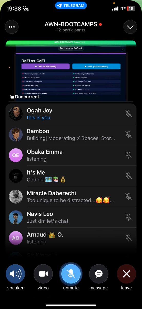 JoyFi_'s tweet photo. Day 9/14 with @Abia_Web3Net 
 intro to defi(decentralized finance): finance without bank ..swap, lend, earn, borrow, trade from your wallet 24/7 and then there’s cefi (centralized finance):  A company holds your funds and runs the service for you. Thanks to @doncurrent the tutor https://t.co/mL0fHx6nbJ