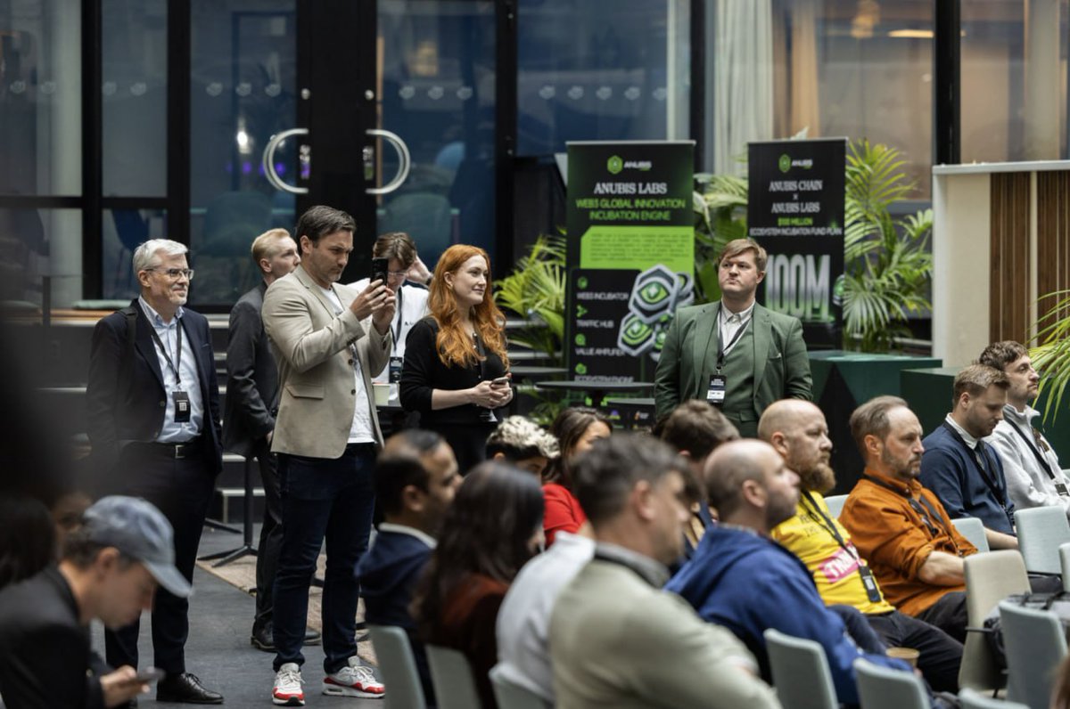 ANUBISCHAIN_'s tweet photo. 🚀 We are excited to have joined Nordic Blockchain Conference 2026 alongside global leading institutions and ecosystem partners including Bybit, Ledger, Fireblocks, Chainalysis, Visa, and Sygnum. ⚔️

As the annual blockchain summit in the Nordics, NBC 2026 was held on May 26–27 in Stockholm, Sweden, bringing together key forces across global blockchain, digital finance, regulatory policy, privacy security, Web3 infrastructure, and ecosystem development. 🌐

📍 Stockholm, Sweden
📅 May 26–27, 2026
🔗 https://t.co/NrkjcINzmu

#AnubisChain #ANUBIS #NBC2026 #NordicBlockchainConference #Stockholm #Web3 #Blockchain #Privacy #Infrastructure #Ecosystem