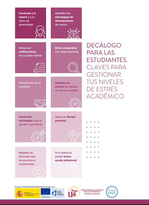 proyectoEASE's tweet photo. Llega la época de exámenes en las universidades y el estrés académico se dispara.
¿Aún no has visto nuestras recomendaciones para docentes y alumnado sobre cómo gestionarlo? ¡Te podemos ayudar!
Más información en nuestra web https://t.co/I1N320epLT https://t.co/w91I5UOYIm