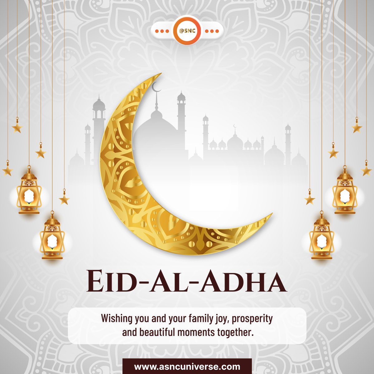 SNCoffice's tweet photo. 🌙✨ Eid al-Adha
May this blessed occasion bring peace, happiness, prosperity, and countless blessings to you and your family. 🤍

#EidAlAdha #EidMubarak #Bakrid #FestivalOfSacrifice #Blessings #Peace #Happiness #Celebration #Family #Joy #SNC https://t.co/dLLehfBiKd