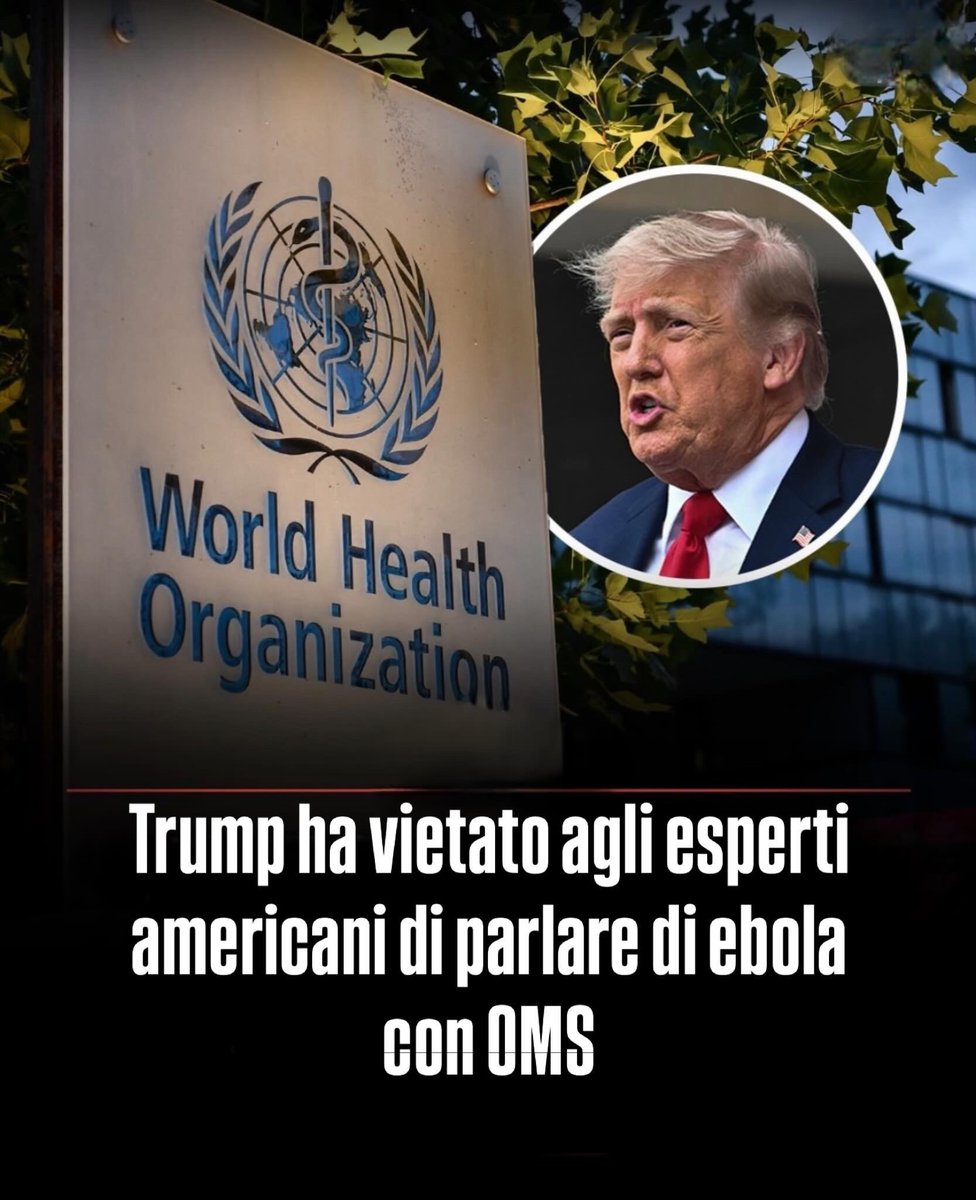 ProfMBassetti's tweet photo. L’amministrazione Trump ha vietato ai massimi esperti di esprimere la propria opinione sull’epidemia di #Ebola in corso.
Agli esperti del National Institute of Allergy and Infectious Diseases (NIAID) è ora proibito comunicare direttamente con l’#OMS, a meno che non ricevano un’autorizzazione.
Questa mossa si inserisce nel deliberato arretramento degli Stati Uniti dalla loro precedente posizione di leadership sulle questioni sanitarie globali, in seguito al ritiro degli Stati Uniti dall’OMS nel 2025.
Insieme a Taiwan, infatti, gli USA sono gli unici due Stati al mondo ad essere usciti dall’OMS. 
Può far dispiacere a qualcuno, ma in Africa si stanno applicando protocolli e linee guida, contenuti anche nel nuovo accordo sulle pandemie firmato nel maggio 2025 da 124 paesi, dove, tra lo stupore mondiale e europeo, l’Italia si è astenuta. Perché lo ha fatto? Per «ribadire la propria posizione riguardo alla necessità di riaffermare la sovranità degli Stati nella gestione delle questioni di sanità pubblica». Questo è l’esatto contrario di quello che si sta facendo oggi per affrontare questa grave epidemia, per la quale occorrerebbe cooperazione, condivisione e  collaborazione internazionale.  A Washington, come a Roma, molti tremano per queste decisioni anacronistiche. 
Si stava meglio, quando si stava peggio…