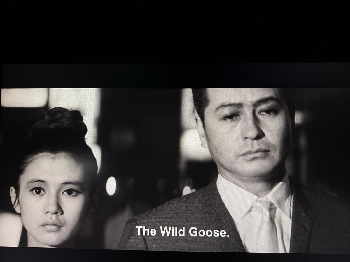 ming_hu's tweet photo. Masahiro Shinoda’s Pale Flower (1964, Japanese noir) lets Muraki’s memory of wild geese cut through yakuza fatalism as a glimpse of lost innocence. Diao Yinan’s The Wild Goose Lake (2019, Chinese neo-noir) turns that flight into a last bid for self-redemption. https://t.co/pDCZPGds4J